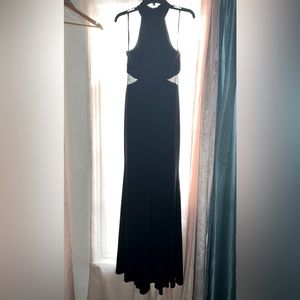 XScape black elegant prom dress